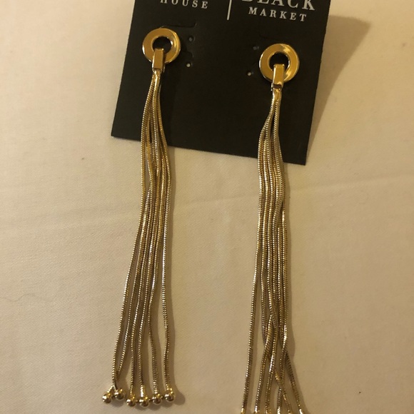 Gold choker with gold dangle earrings - Picture 3 of 3